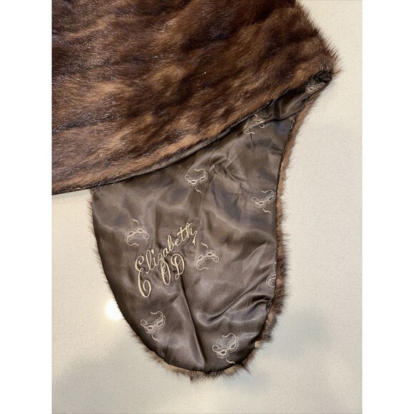 Vintage 20's Evans Chicago Fur Mink Stole Collar Wrap Shawl Camel Fully Lined - Picture 15 of 15